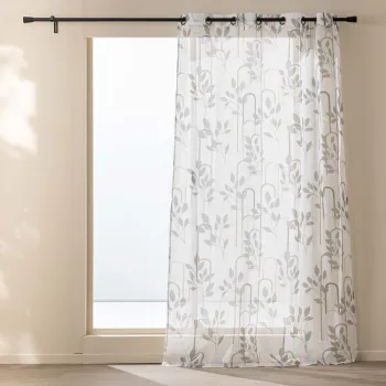 Perdea gri din voal 140x240 cm Roseris - douceur d'interieur imagine