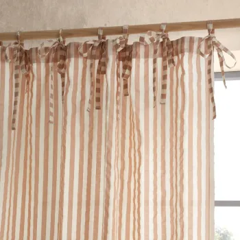 Perdea teracota 140x229 cm Zanzibar Stripe - Pineapple Elephant imagine