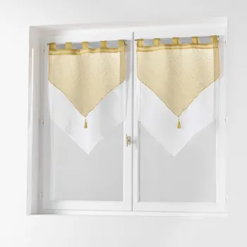 Perdele galbene/albe 2 buc. 60x90 cm Duetto - douceur d'interieur imagine