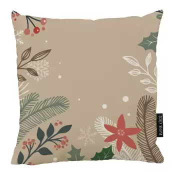 Perna cu husa din bumbac Craciun Butter Kings Branches, 45 x 45 cm imagine