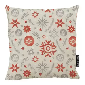 Perna cu husa din bumbac Craciun Butter Kings Snowflake Frost, 45 x 45 cm imagine