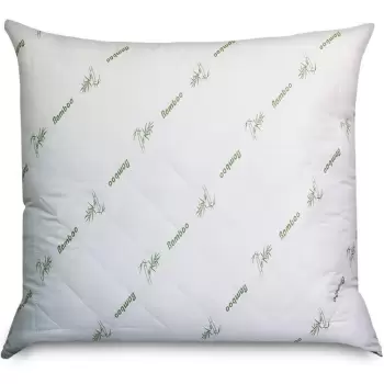 Perna cu umplutura din fibre de bambus Good Morning Bamboo, 80 x 80 cm, alb imagine