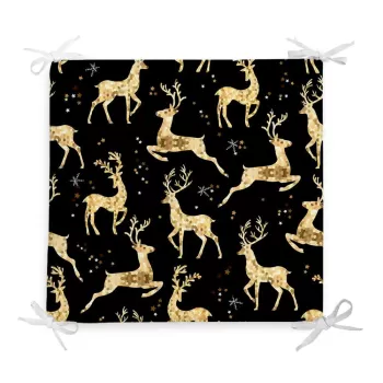 Perna de scaun din amestec de bumbac cu model de Craciun Minimalist Cushion Covers Dasher, 42 x 42 cm imagine