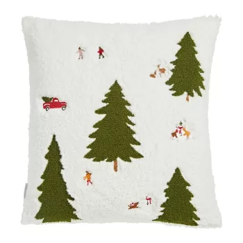 Perna decorativa 45x45 cm cu model de Craciun Christmas Tree - Catherine Lansfield imagine