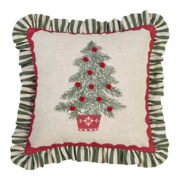 Perna decorativa 45x45 cm cu model de Craciun Frilled Christmas Tree - Catherine Lansfield imagine