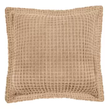 Perna decorativa din bumbac Tiseco Home Studio Waffle, 45 x 45 cm, bej imagine