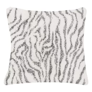 Perna decorativa din bumbac Tiseco Home Studio Zebra, 45 x 45 cm, alb - gri imagine