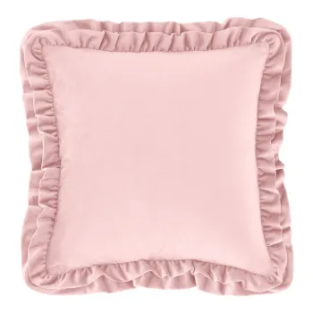 Perna decorativa din catifea 43x43 cm Velvet Double Frill - Catherine Lansfield imagine