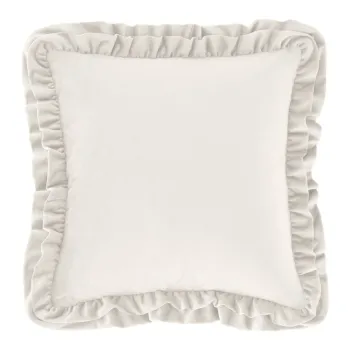 Perna decorativa din catifea 43x43 cm Velvet Double Frill - Catherine Lansfield imagine