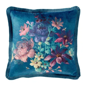 Perna decorativa din catifea 45x45 cm Bridgerton Romantic Floral - Catherine Lansfield imagine
