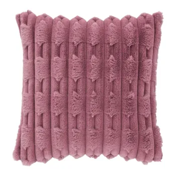 Perna decorativa din microplus/cocolino 50x50 cm Carved Fur - Bianca imagine