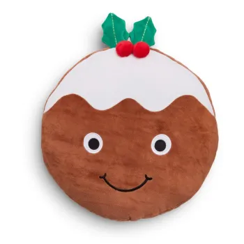 Perna decorativa din plus 35x35 cm cu model de Craciun Christmas Pudding - Catherine Lansfield imagine