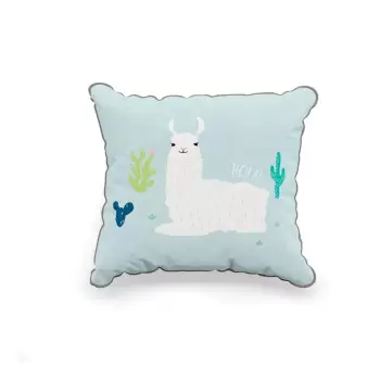 Perna decorativa pentru copii Pinio Llamas, 45 x 50 cm, albastru imagine