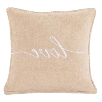 Perna decorativa Tiseco Home Studio Damian W, 45 x 45 cm, bej imagine