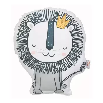 Perna din amestec de bumbac pentru copii Mike & Co. NEW YORK Pillow Toy Lion, 33 x 28 cm imagine
