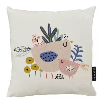 Perna din bumbac Butter Kings Bird Family, 45 x 45 cm imagine