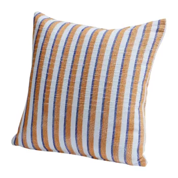 Perna din bumbac H?bsch Rita, 50 x 50 cm, maro - albastru imagine