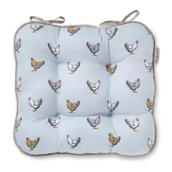 Perna din bumbac pentru scaun Cooksmart Farmer Kitechen, albastru imagine