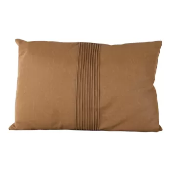 Perna din catifea PT LIVING Ribbed, 50 x 30 cm, maro coniac imagine