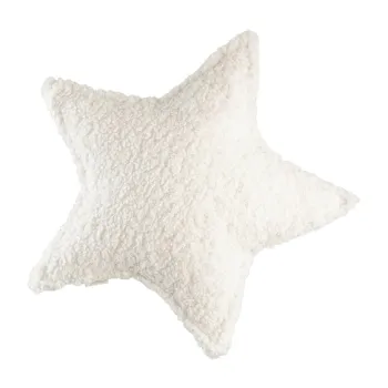Perna pentru canapea pentru copii crem cu tapiterie din tesatura boucle Star - Wigiwama imagine