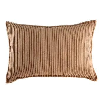 Perna pentru canapea pentru copii maro cu tapiterie din catifea reiata Bolster - Wigiwama imagine