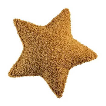 Perna pentru canapea pentru copii maro cu tapiterie din tesatura boucle Star - Wigiwama imagine