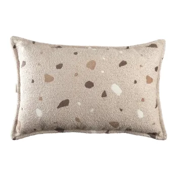 Perna pentru canapea pentru copii maro deschis cu tapiterie din tesatura boucle/cu tapiterie din chenille Terrazzo Bolster - Wigiwama imagine