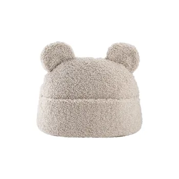 Perna pentru canapea pentru copii maro deschis cu tapiterie din tesatura boucle Teddy Pouch - Wigiwama imagine