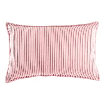 Perna pentru canapea pentru copii roz cu tapiterie din catifea reiata Bolster - Wigiwama imagine