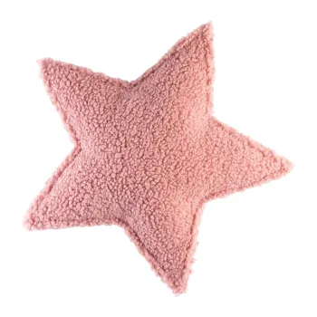 Perna pentru canapea pentru copii roz cu tapiterie din tesatura boucle Star - Wigiwama imagine