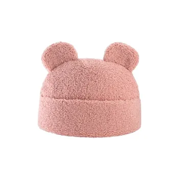 Perna pentru canapea pentru copii roz cu tapiterie din tesatura boucle Teddy Pouch - Wigiwama imagine