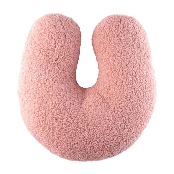 Perna pentru canapea pentru copii roz cu tapiterie din tesatura boucle U - Wigiwama imagine