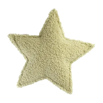 Perna pentru canapea pentru copii verde cu tapiterie din tesatura boucle Star - Wigiwama imagine