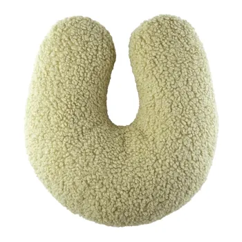 Perna pentru canapea pentru copii verde cu tapiterie din tesatura boucle U - Wigiwama imagine