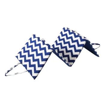Perna pentru scaun de gradina alba/albastra pentru sezlong 49x137 cm Zig Zag - B.E.S. imagine