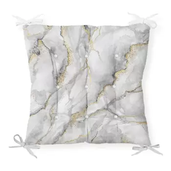Perna pentru scaun Minimalist Cushion Covers Marble Gray Gold, 40 x 40 cm imagine