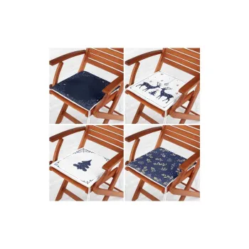 Perne de scaun 4 buc. 40x40 cm cu model de Craciun Blue Christmas - Mila Home imagine