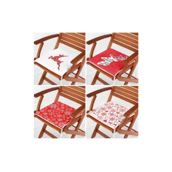 Perne de scaun 4 buc. 40x40 cm cu model de Craciun Snowflakes - Mila Home imagine