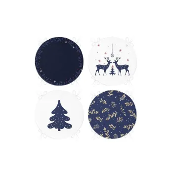 Perne de scaun 4 buc. o 40 cm cu model de Craciun Blue Christmas - Mila Home imagine