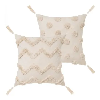 Perne decorative 2 buc. 45x45 cm Natural - Casa Seleccion imagine