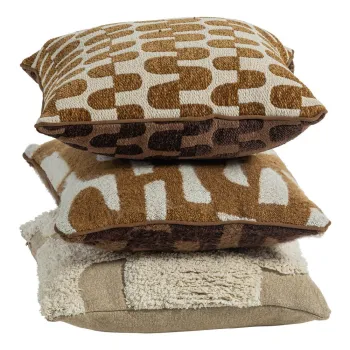 Perne decorative 3 buc. din janilie 45x45 cm Fayden - WOOOD imagine