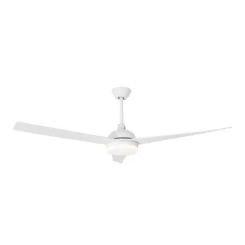 Plafoniera alb mat LED din metal cu abajur din sticla Flow - Nova Luce imagine