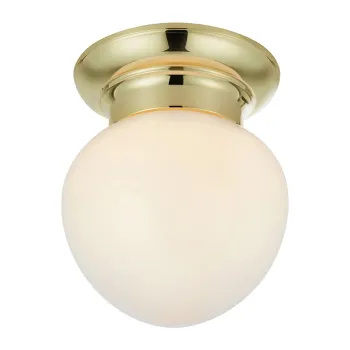 Plafoniera alba-alamie cu abajur din sticla Ronda - Markslojd imagine