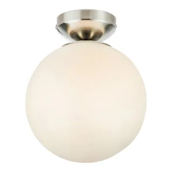 Plafoniera alba-argintie cu abajur din sticla Stintino - Markslojd imagine