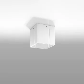 Plafoniera alba cu abajur din metal 10x10 cm Pax - Nice Lamps imagine