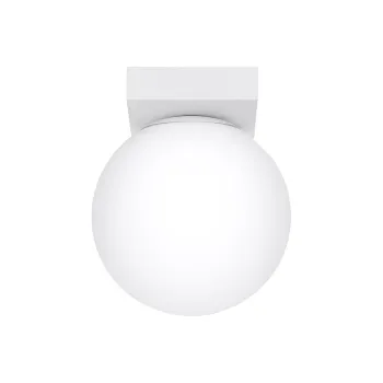 Plafoniera alba cu abajur din sticla o 12 cm Umerta - Nice Lamps imagine