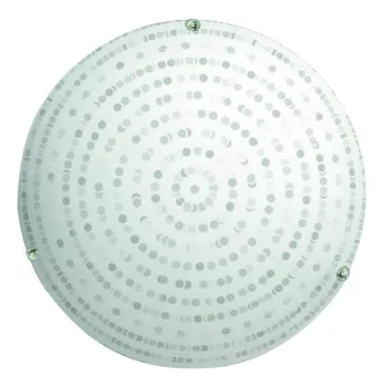 Plafoniera alba cu abajur din sticla o 30 cm Circle - Candellux Lighting imagine