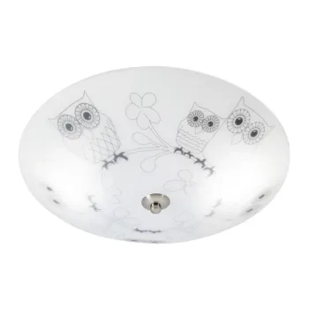 Plafoniera alba cu abajur din sticla o 39 cm Ugglarp - Markslojd imagine