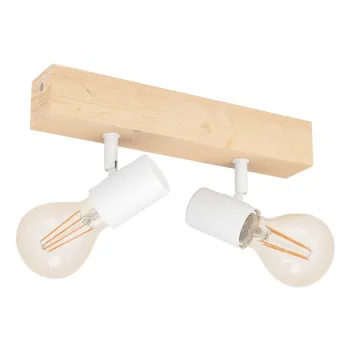 Plafoniera alba/in culoare naturala 5x30 cm TOWNSHEND 3 - EGLO imagine