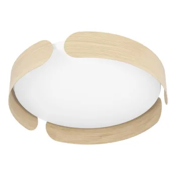Plafoniera alba/in culoare naturala LED VALCASOTTO - EGLO imagine